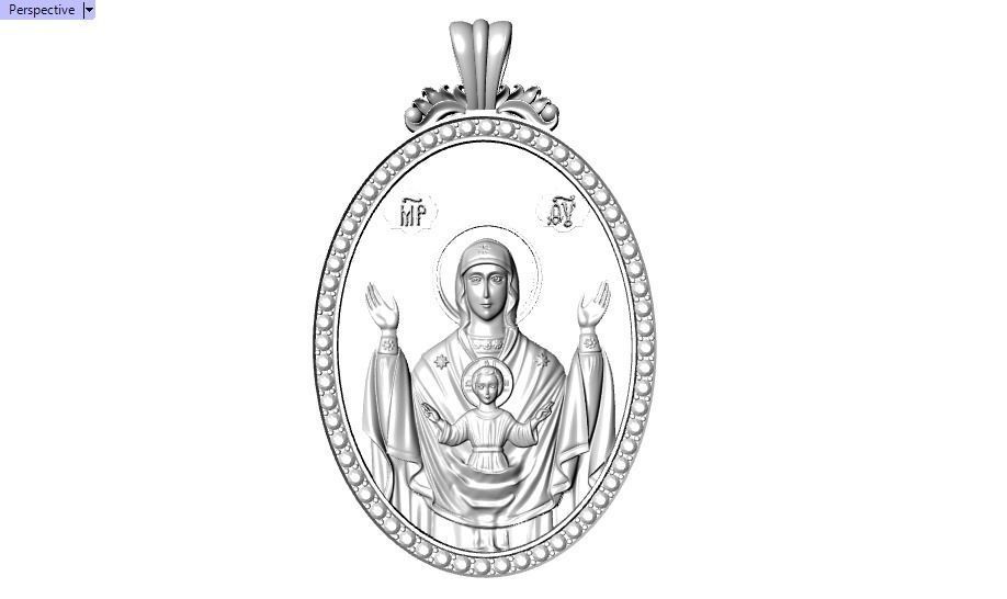 Jesus Christ pendant 3D print model_26