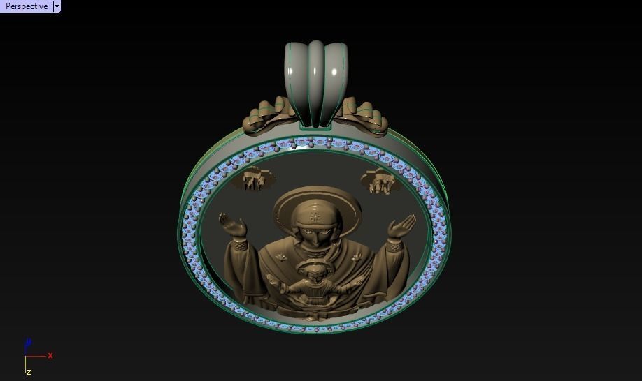 Jesus Christ pendant 3D print model_17