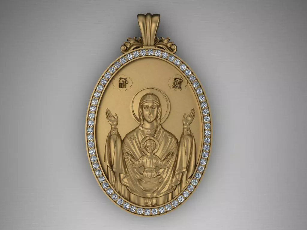 Jesus Christ pendant 3D print model_0