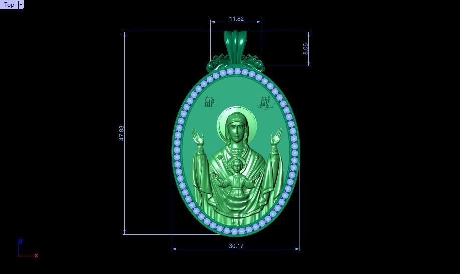 Jesus Christ pendant 3D print model_36