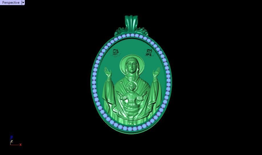 Jesus Christ pendant 3D print model_13