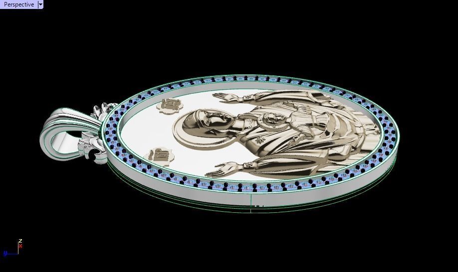 Jesus Christ pendant 3D print model_20