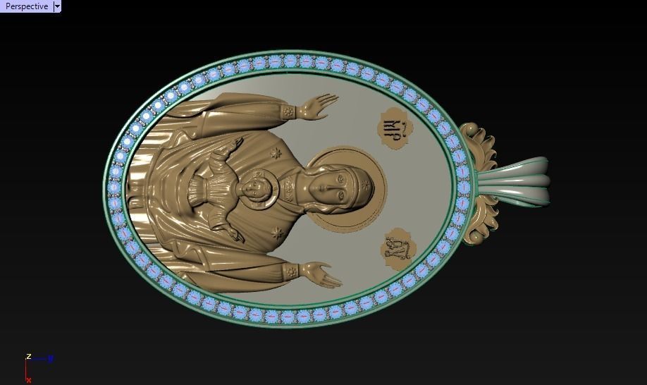 Jesus Christ pendant 3D print model_15