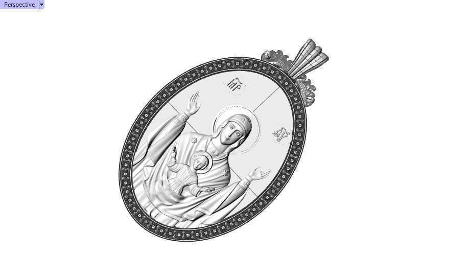 Jesus Christ pendant 3D print model_32