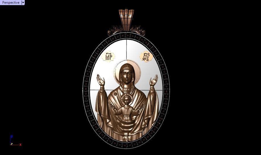 Jesus Christ pendant 3D print model_33