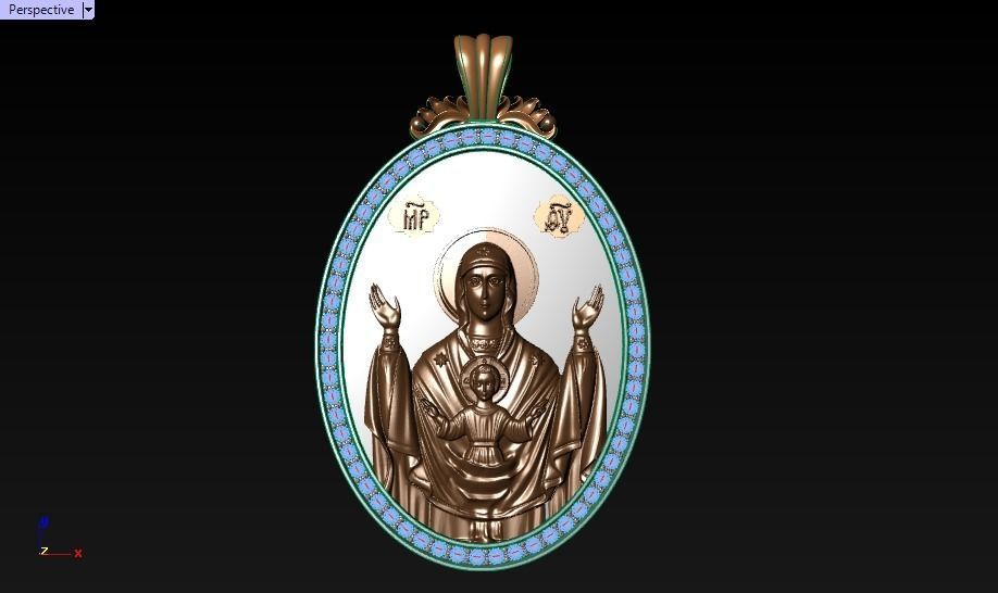 Jesus Christ pendant 3D print model_34