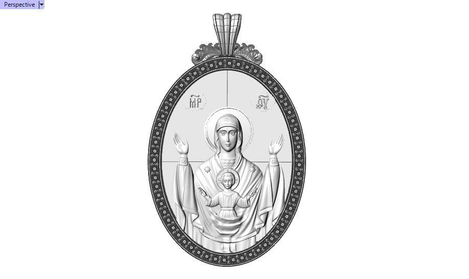 Jesus Christ pendant 3D print model_31
