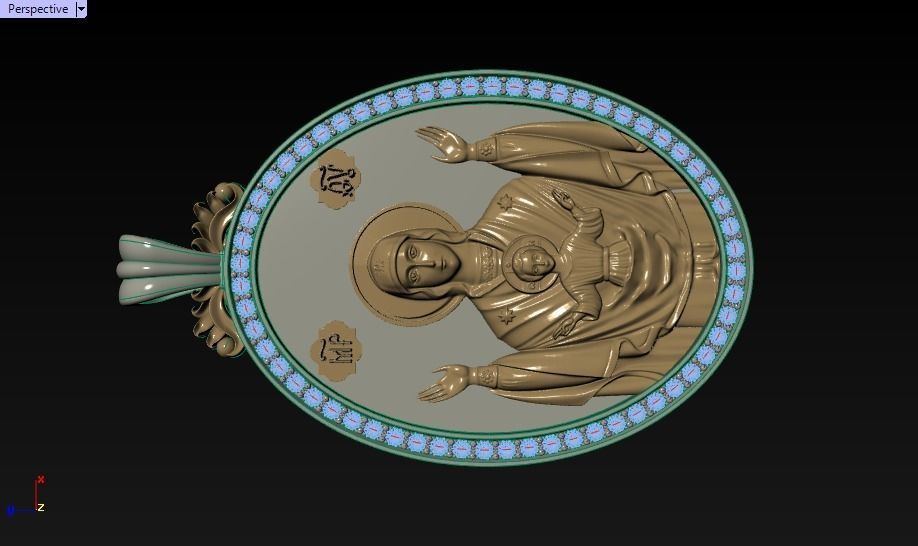 Jesus Christ pendant 3D print model_16