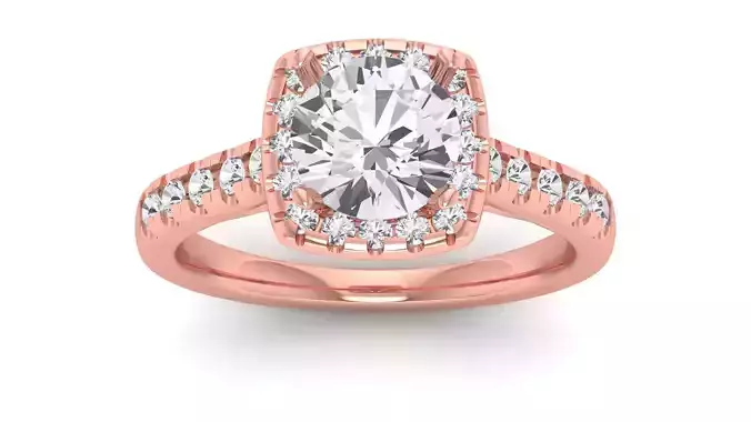 Solitaire Wedding Engagement Women Ring Square Hole Claw Ring