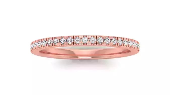 Eternity Round Diamond Band Rings Minimalist Band 3D print model