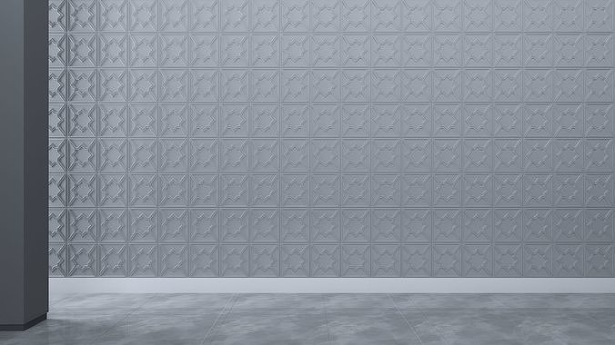3d wall panel Low-poly 3D model