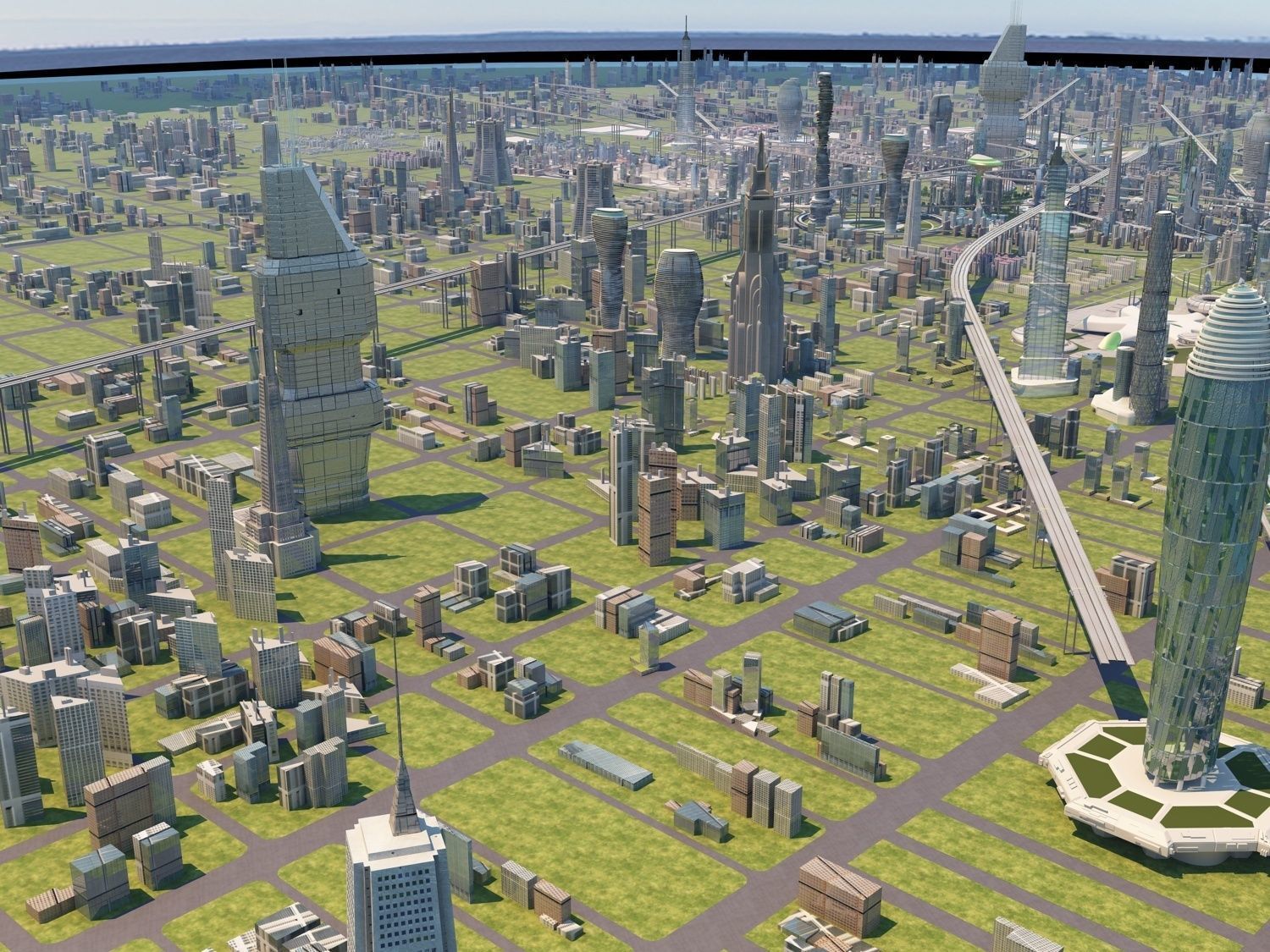 Future city  3D model_4