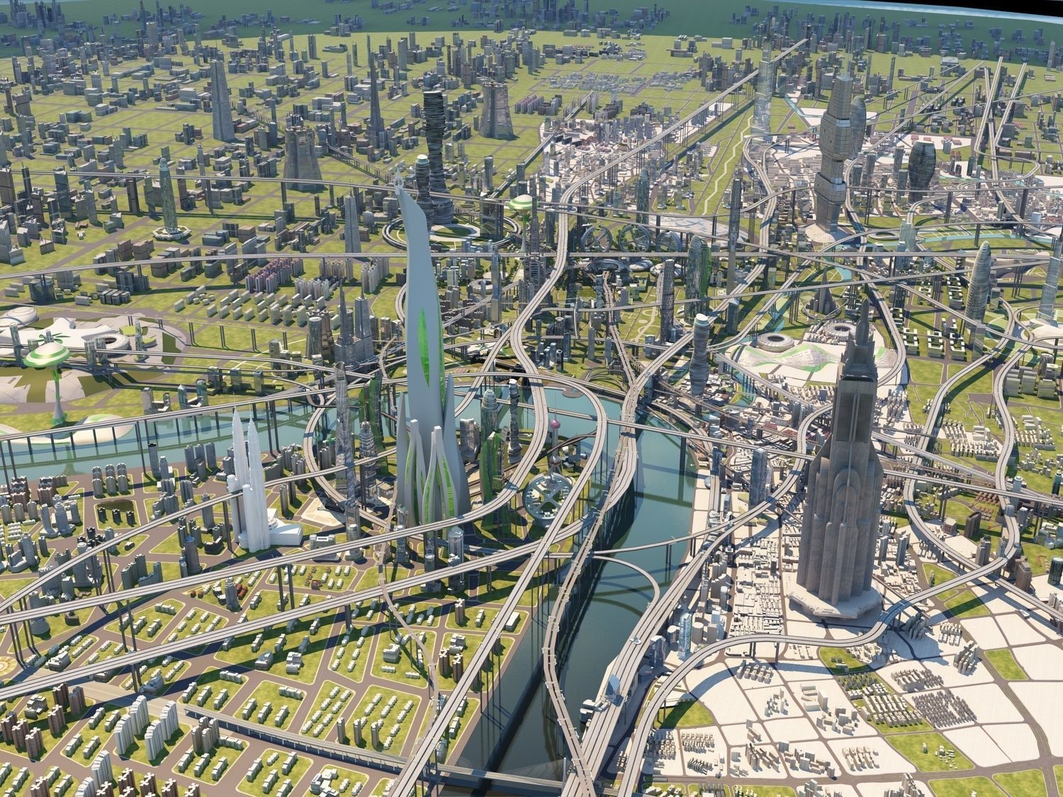 Future city  3D model_3