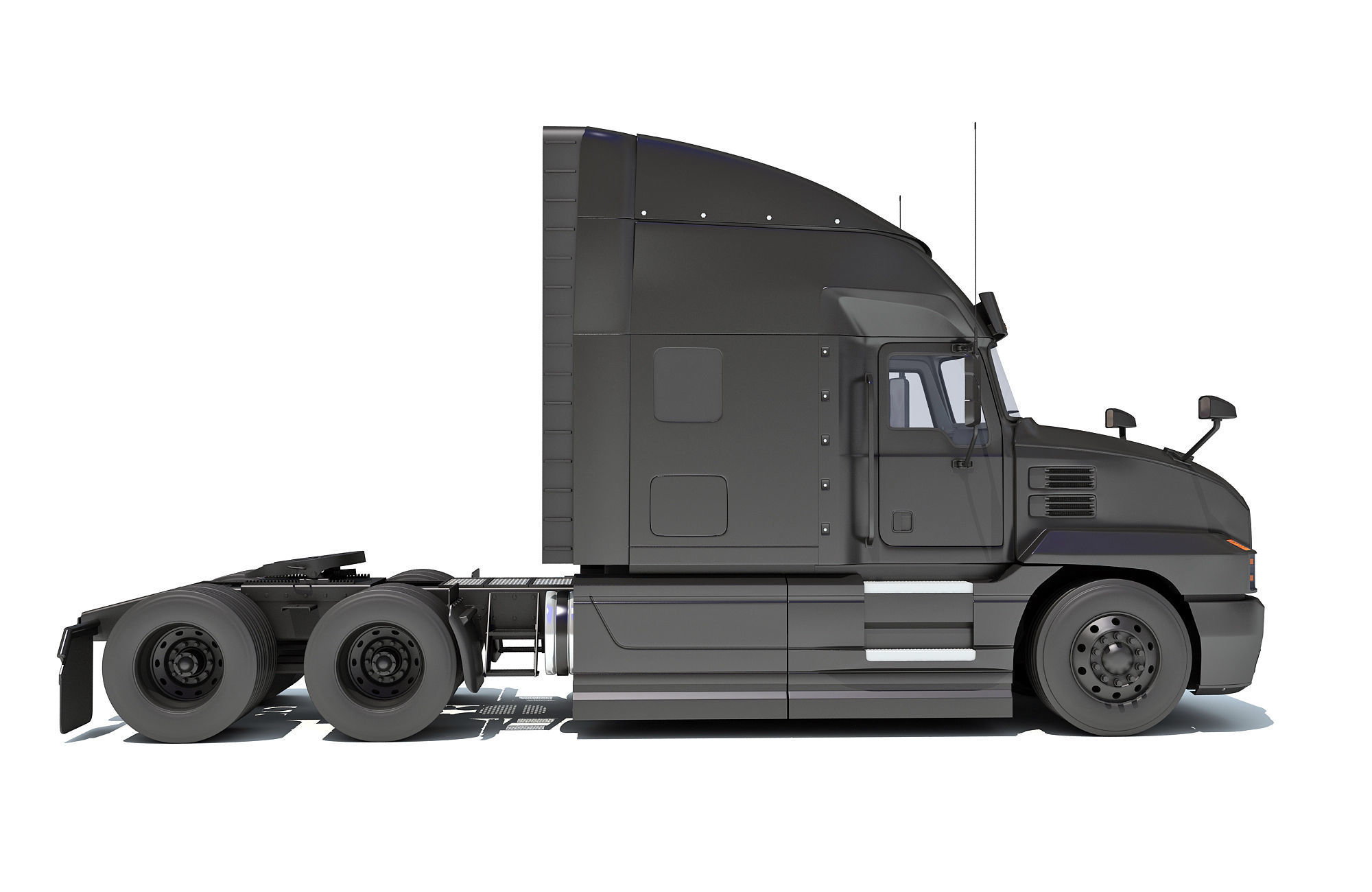 Sleeper Cab Tractor Truck 3D model_6