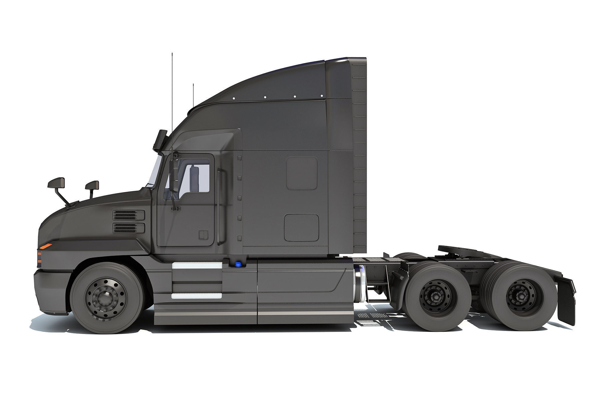 Sleeper Cab Tractor Truck 3D model_2
