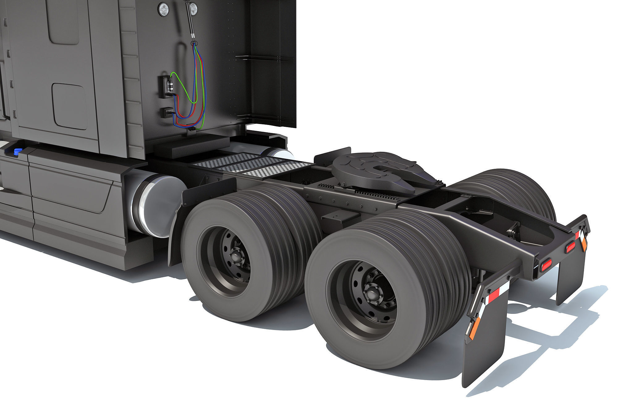 Sleeper Cab Tractor Truck 3D model_13