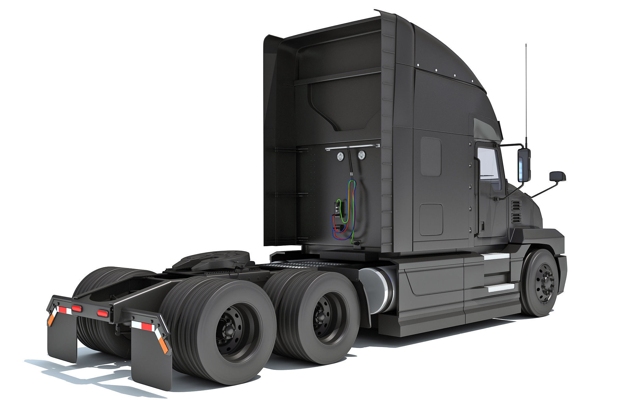 Sleeper Cab Tractor Truck 3D model_5