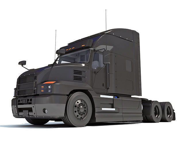 Sleeper Cab Tractor Truck 3D model