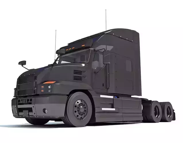 Sleeper Cab Tractor Truck 3D model