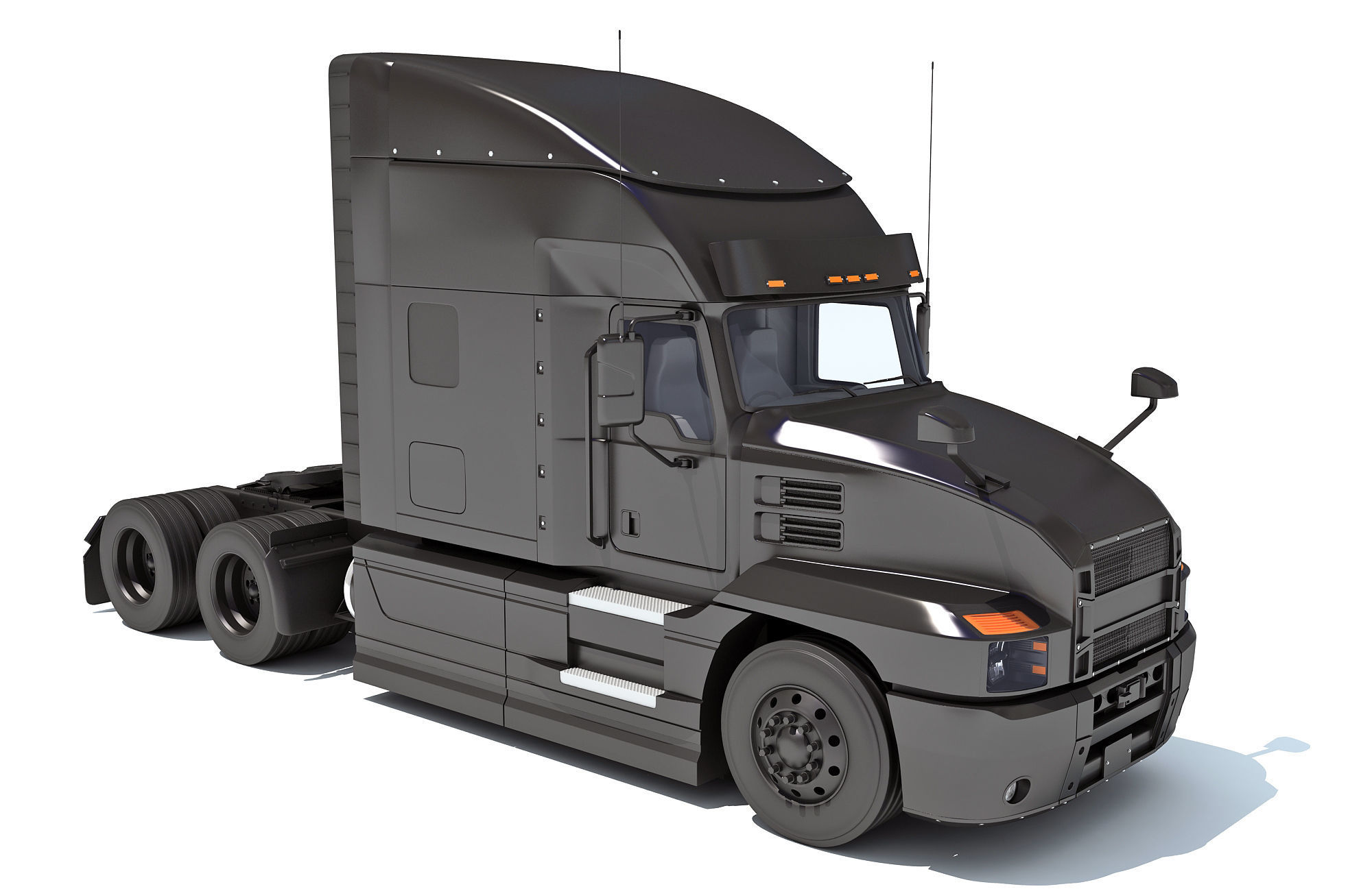 Sleeper Cab Tractor Truck 3D model_8