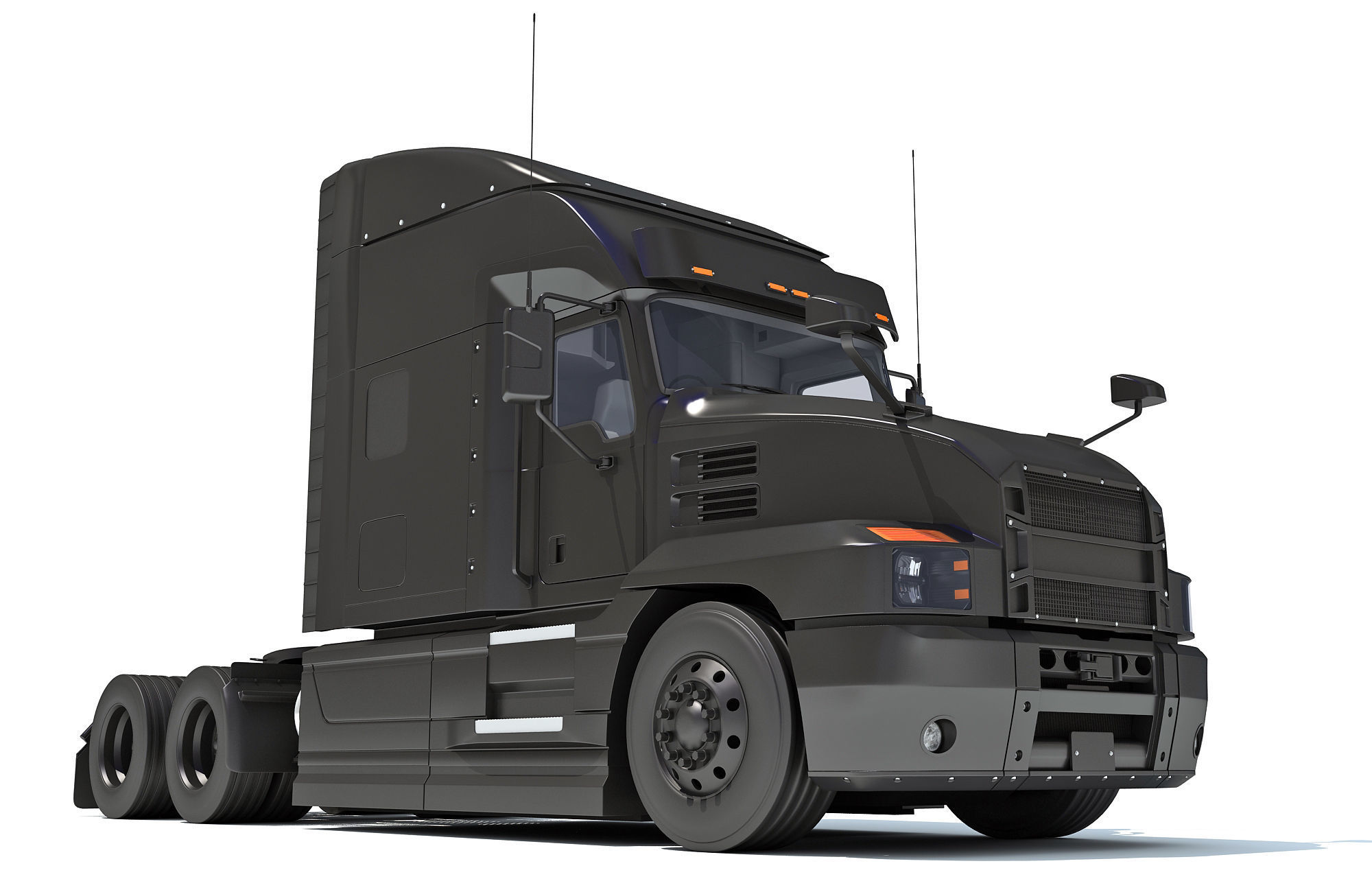 Sleeper Cab Tractor Truck 3D model_9