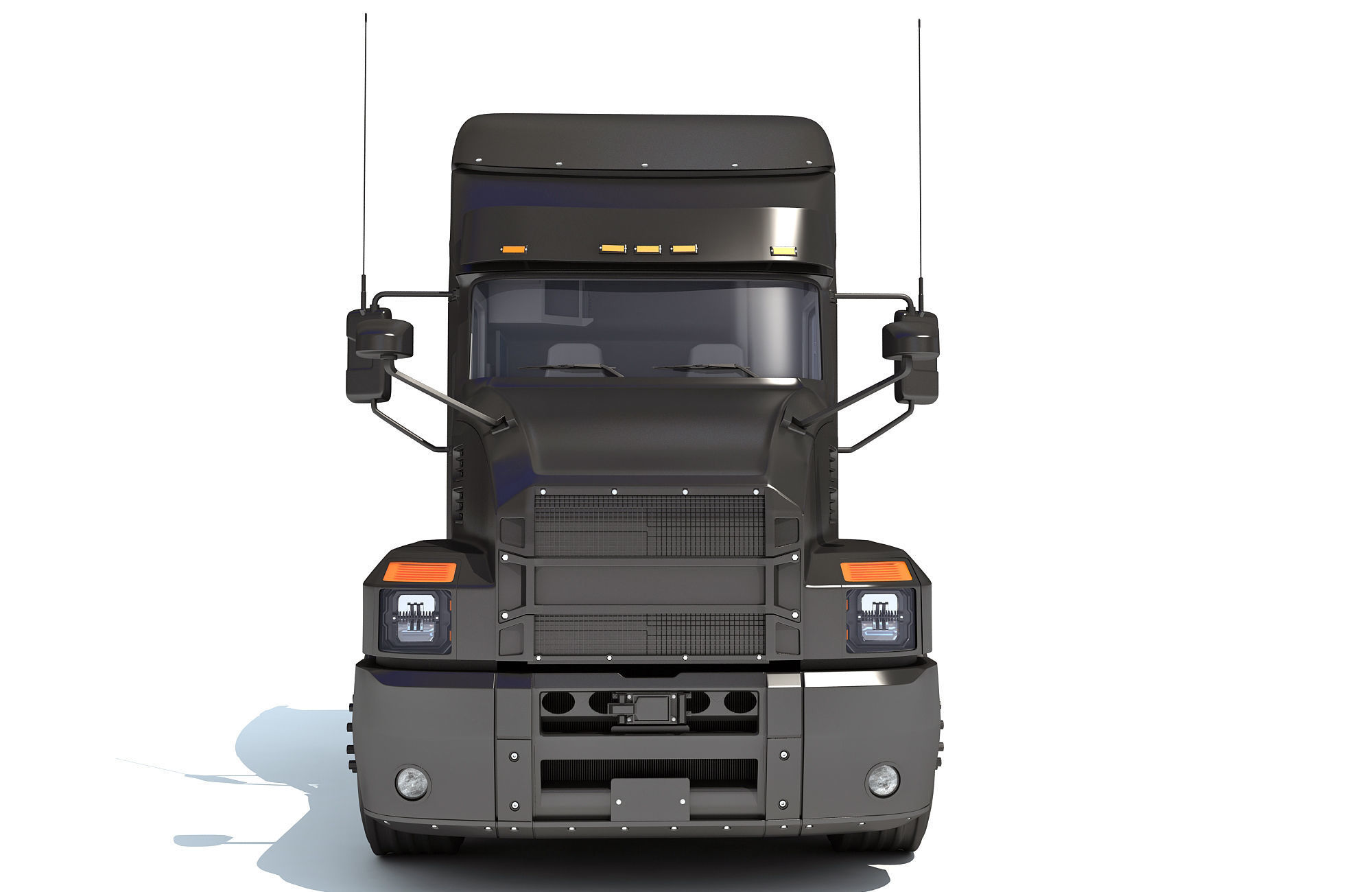 Sleeper Cab Tractor Truck 3D model_10