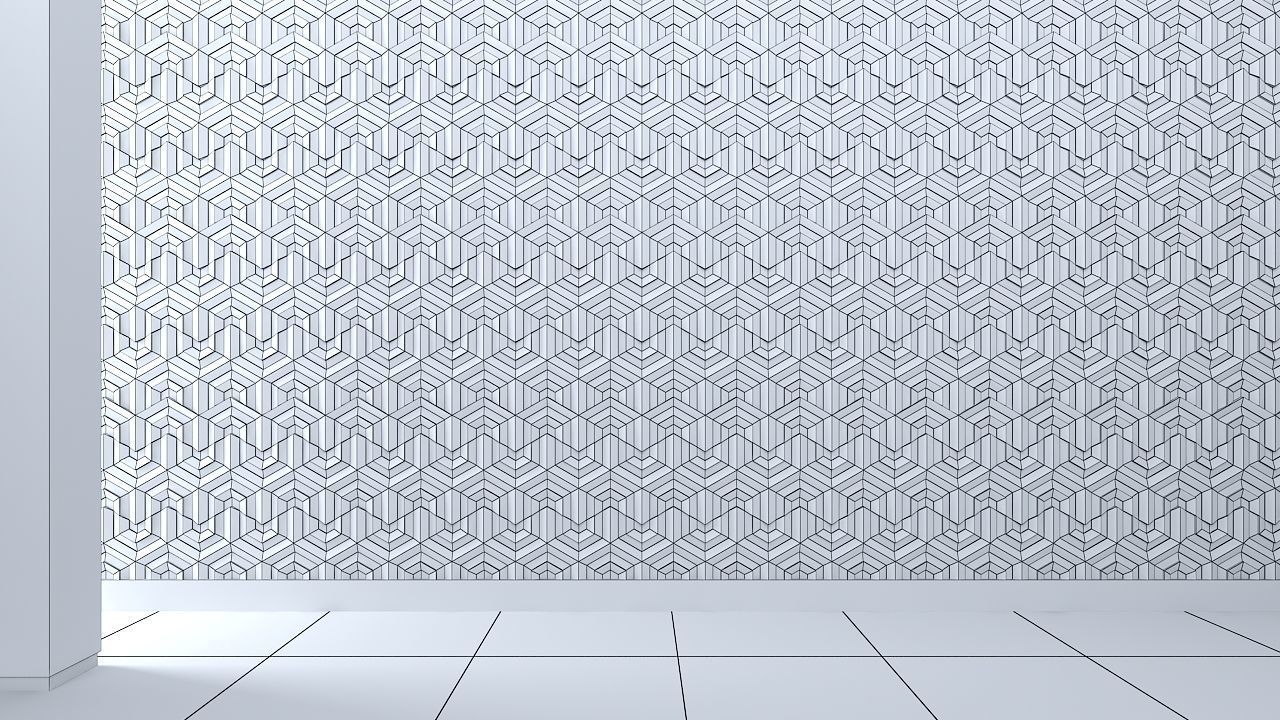 3d wall panel Free low-poly 3D model_3
