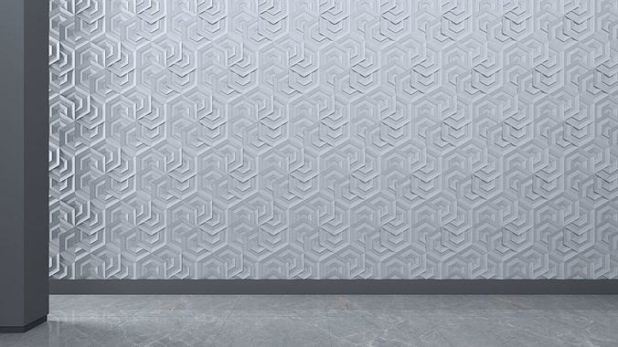3d wall panel Free low-poly 3D model