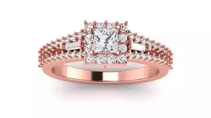 Double Band Princess Ring  3D print model
