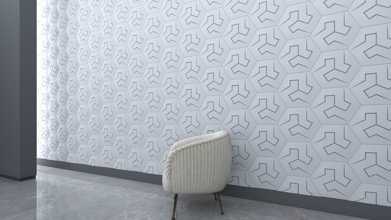 3d wall panel Low-poly 3D model_1