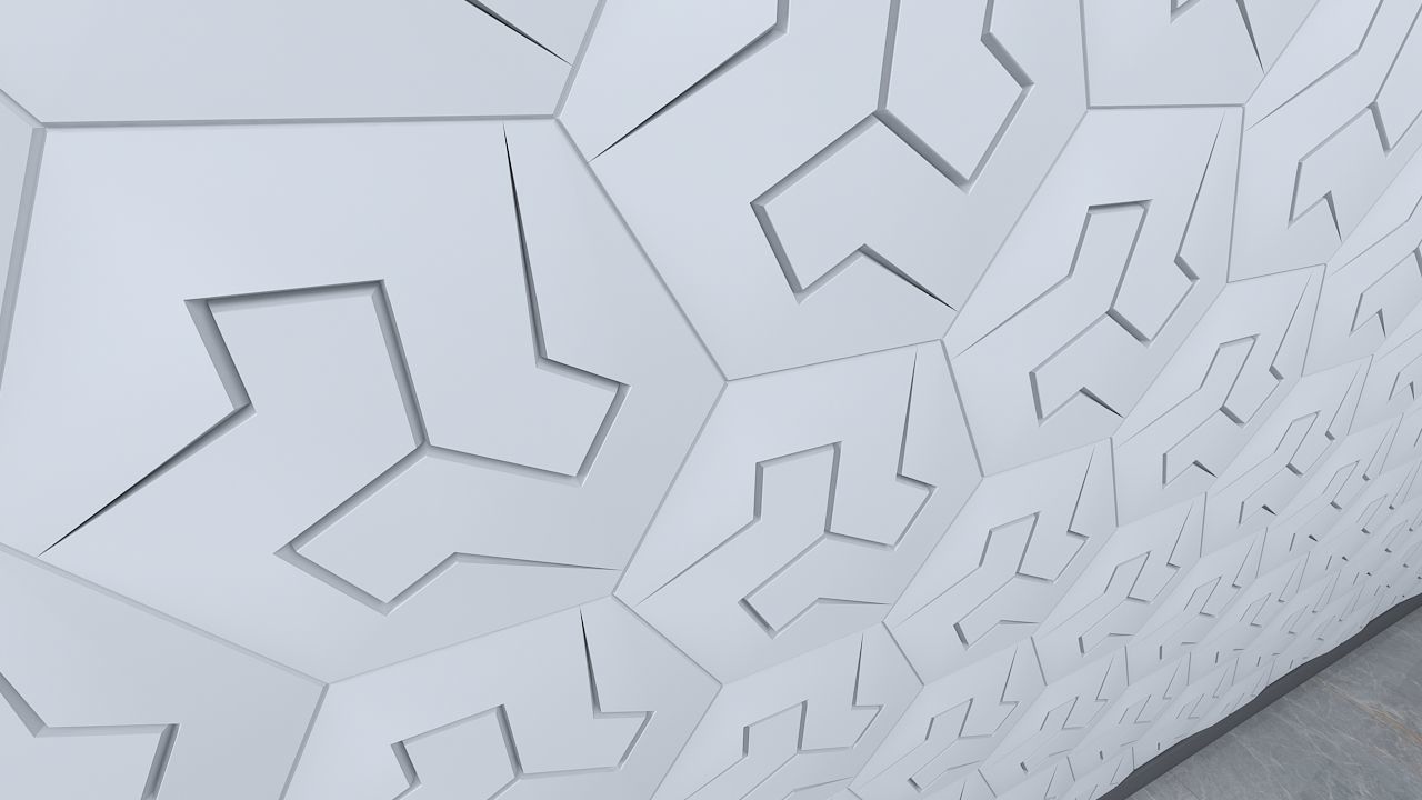 3d wall panel Low-poly 3D model_2