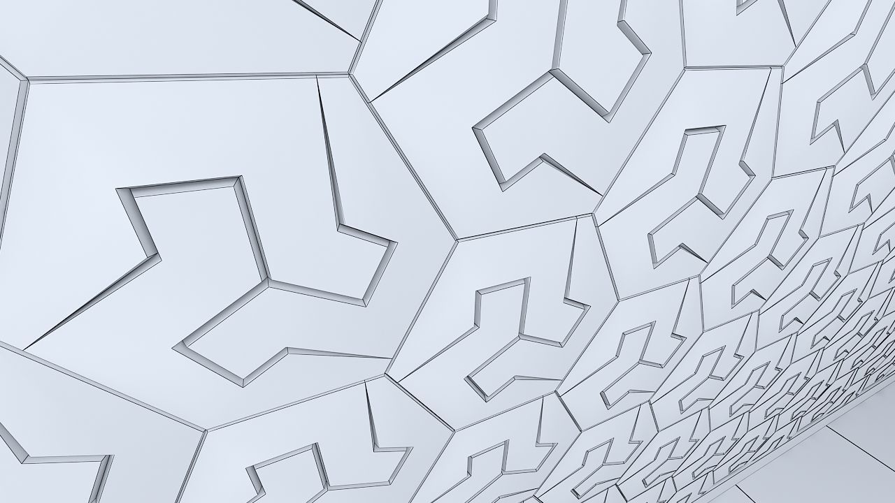 3d wall panel Low-poly 3D model_5