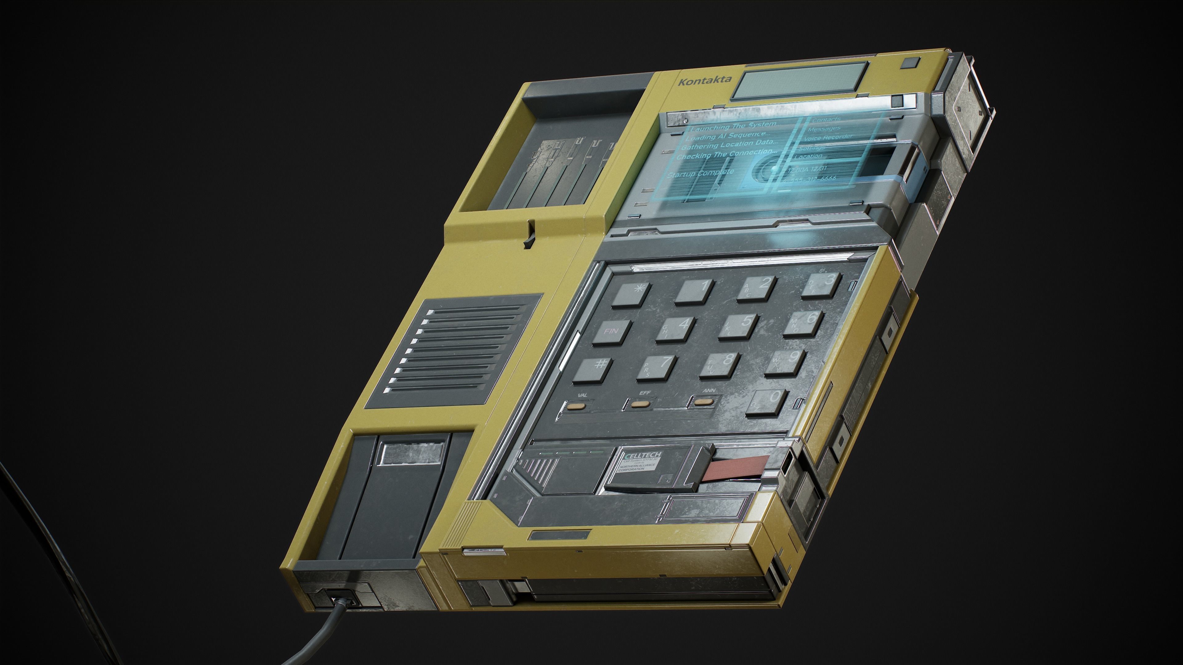 Cyberpunk Telephone Low-poly 3D model Low-poly 3D model_3