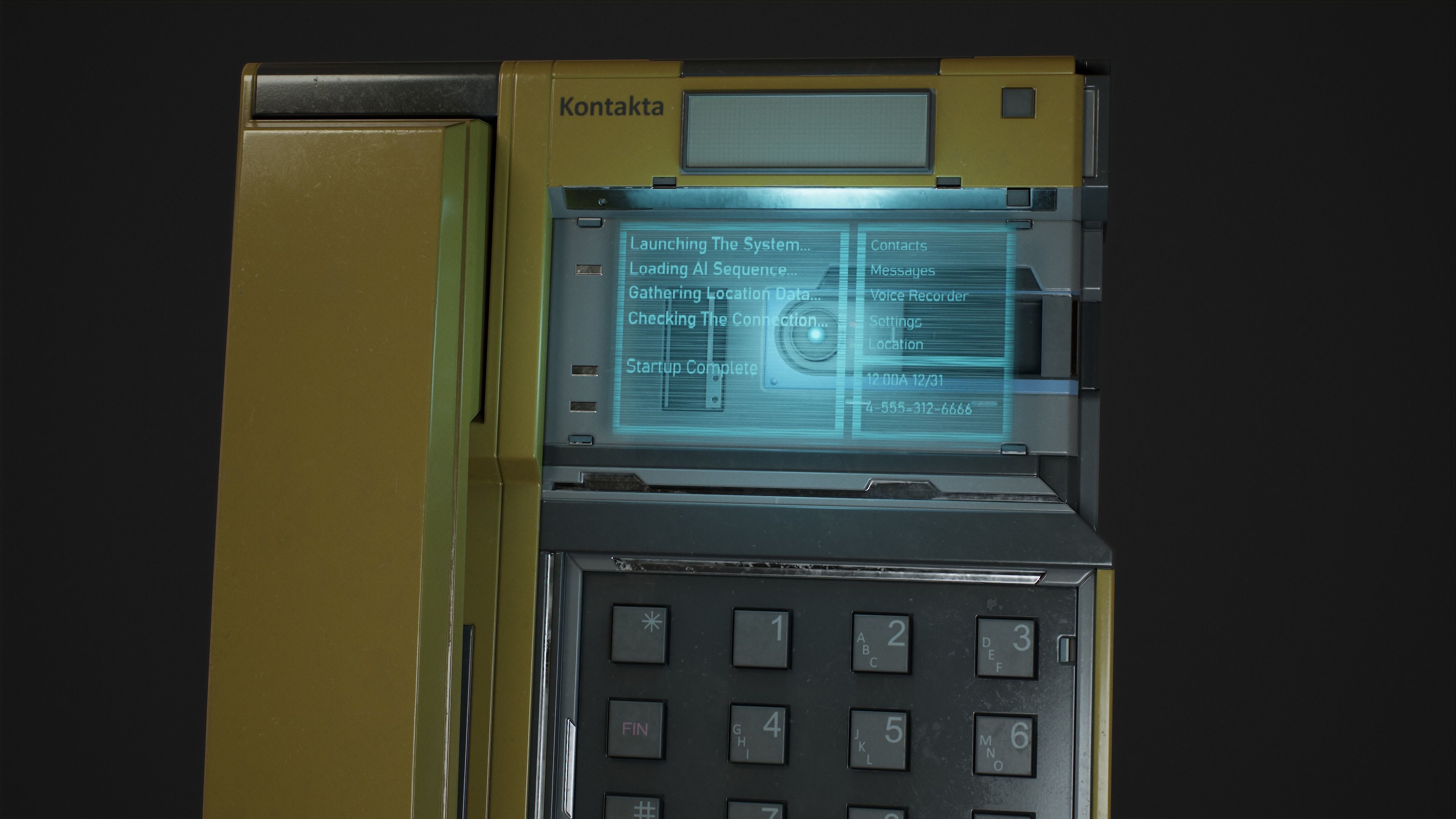 Cyberpunk Telephone Low-poly 3D model Low-poly 3D model_5