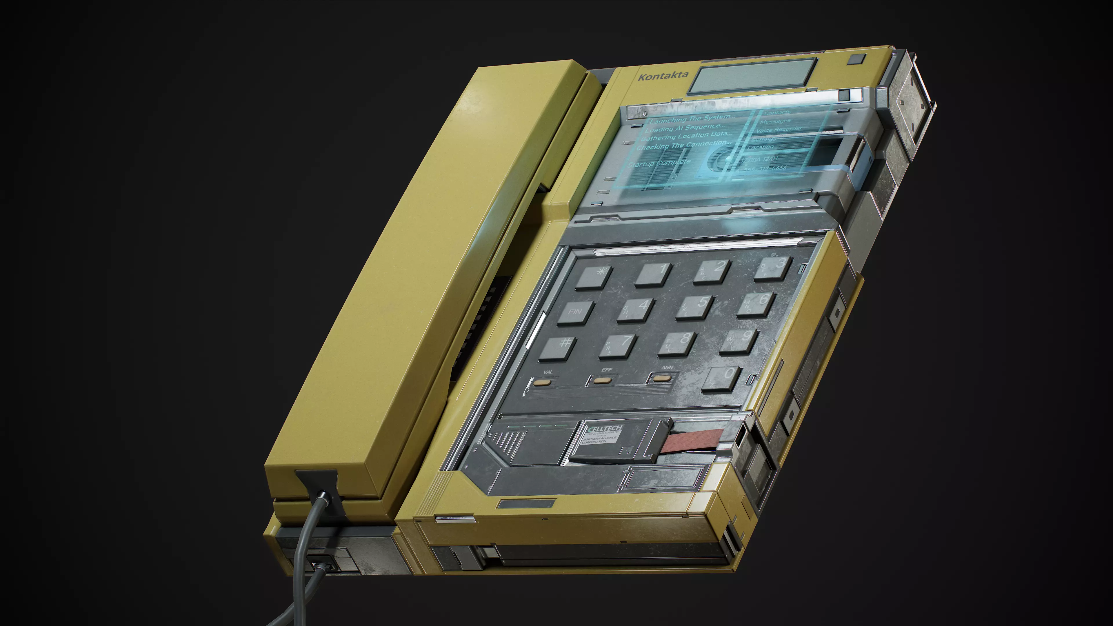 Cyberpunk Telephone Low-poly 3D model Low-poly 3D model_0