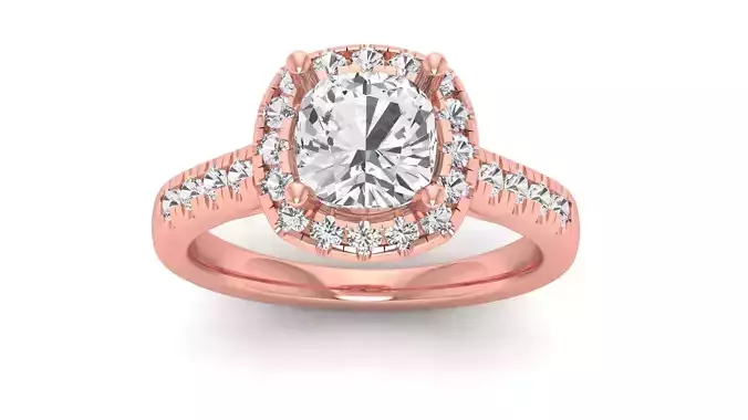 Solitaire Wedding Engagement Women Square Hole Ring