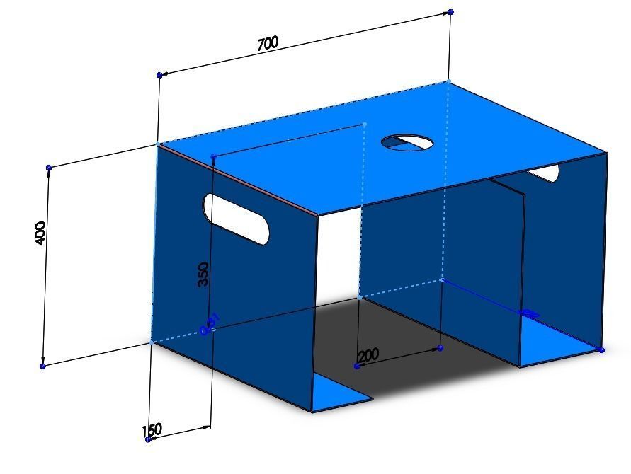 Coffee table sheet metal 3D print model_3