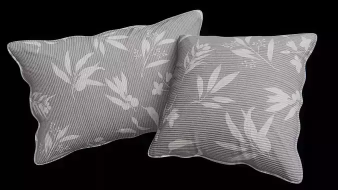 Pillow with floral pattern