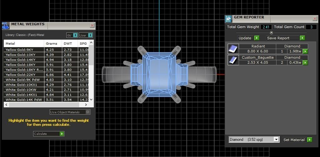 Three Stone Emerald Ring Solitaire Wedding Engagement Women Ring 3D print model_3