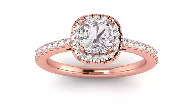 Solitaire Wedding Engagement Women Square Hole Ring