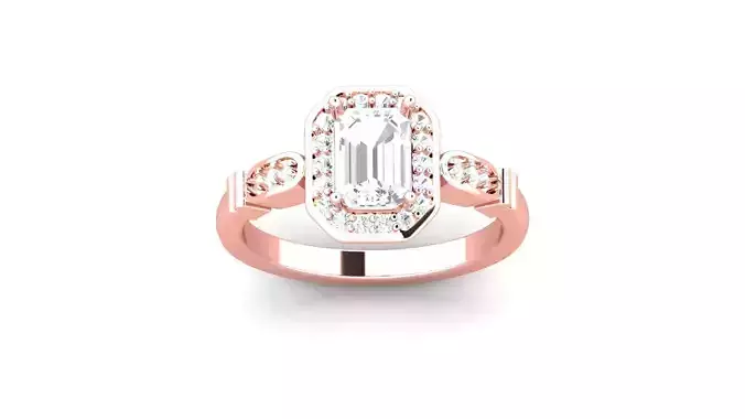 Solitaire Wedding Engagement Women Ring Emerald Ring