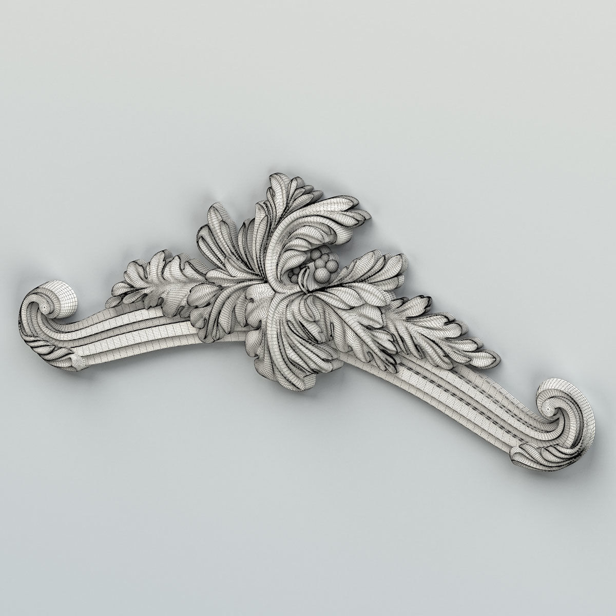 Carved decor central 037 3D model_6