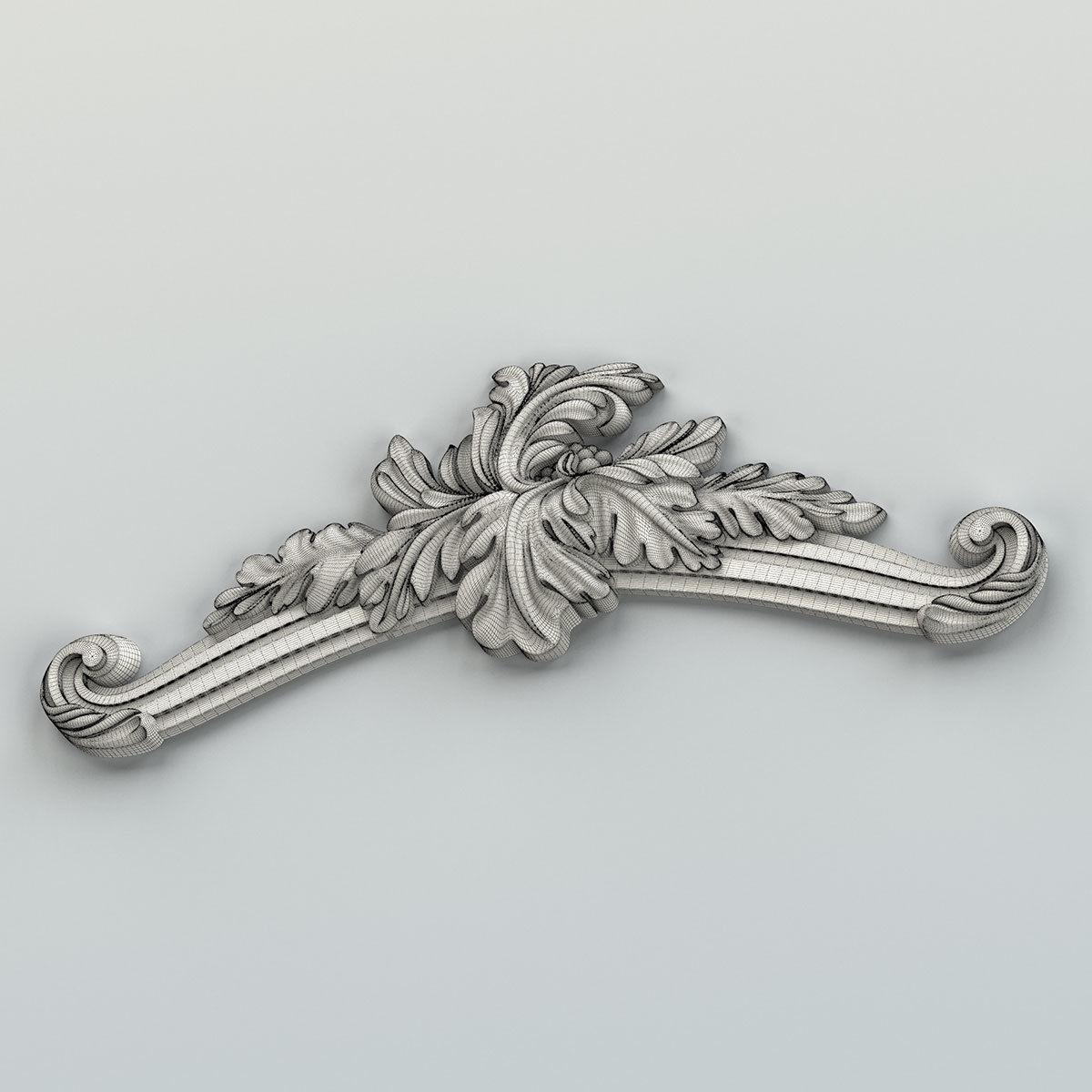 Carved decor central 037 3D model_7