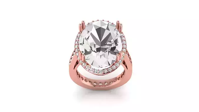 Oval Solitaire Wedding Engagement Women Ring