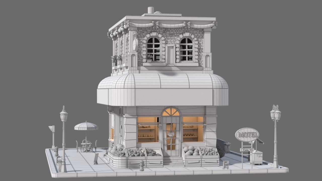 Cartoon House 08 3D model_8