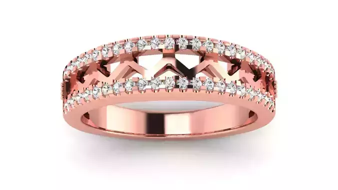 Stackable Wedding Engagement Women Double Band Ring