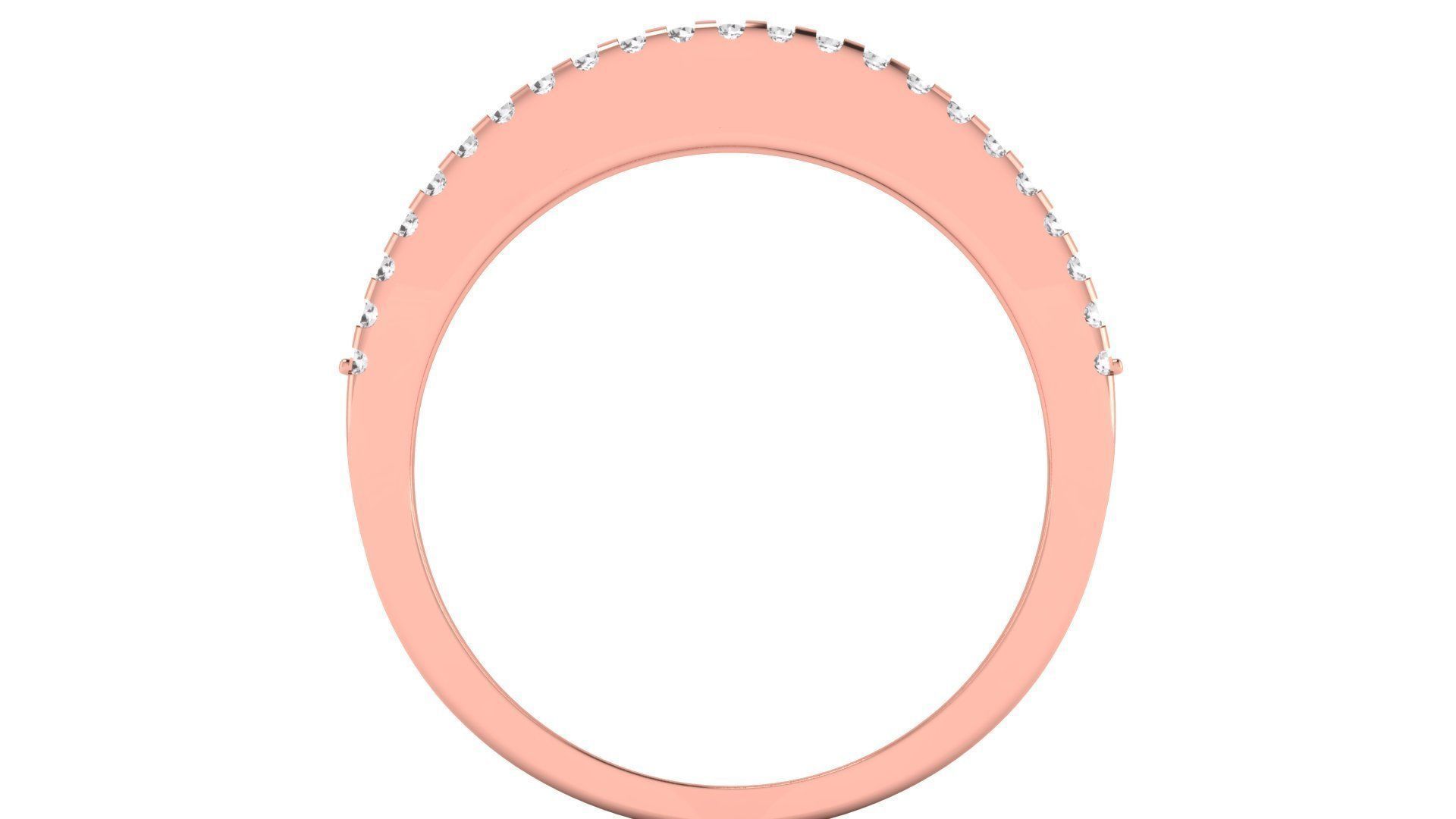 Stackable Wedding Engagement Women Double Band Ring 3D print model_2