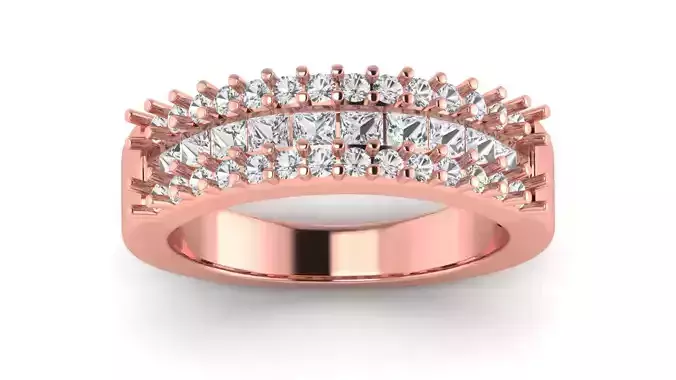 Solitaire Wedding Engagement Women Ring Stackable Band