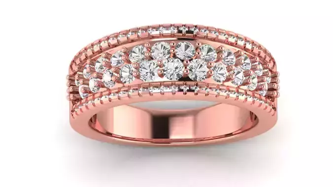 Solitaire Wedding Engagement Women Ring Diamond Band Ring
