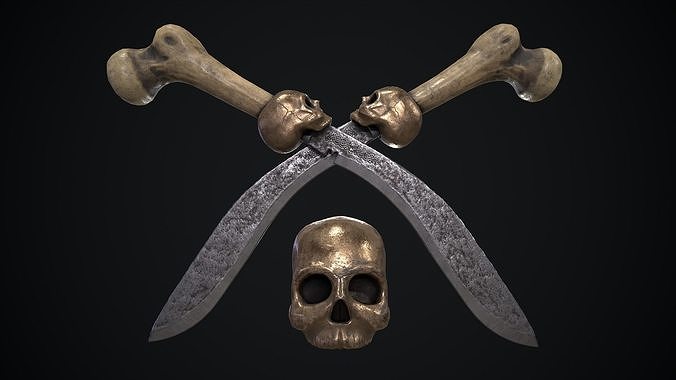 kukri pirate swords Low-poly 3D model